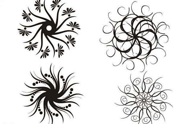 几何纹样图案手绘-花瓣网|陪你做生活的设计师 | 地产围挡