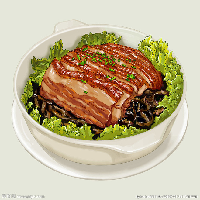 手绘梅菜扣肉