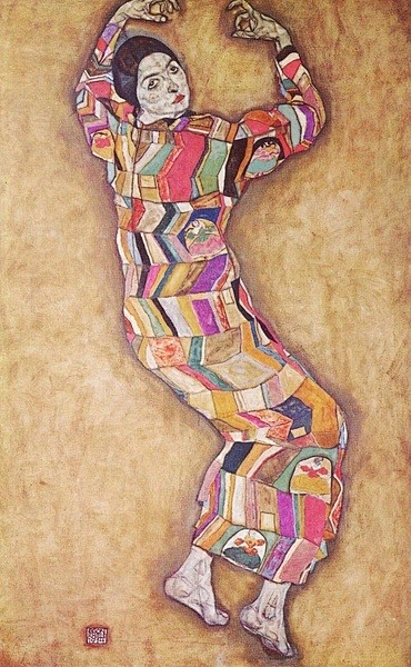 21:32:17#egon schiele##抽象畫##油畫##表現主義#人物插畫-歐美沒有