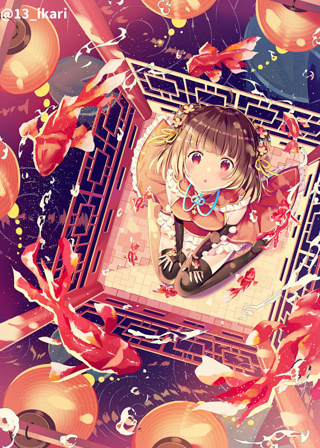 今天就为大家送上高角度的插画作品特辑快来看看俯视构图俯视插画俯视