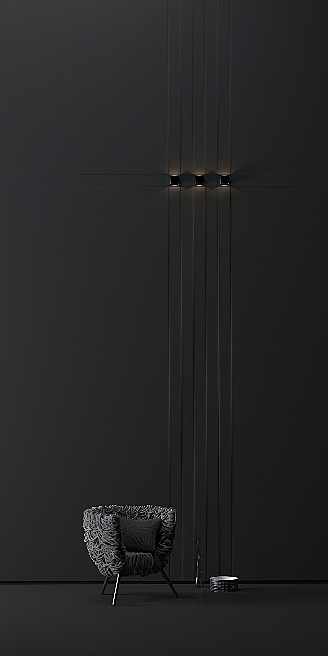 4D立体手机壁纸黑色图片