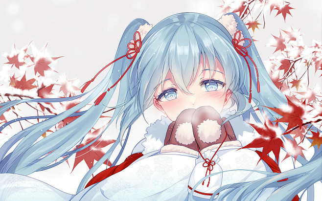 初音二次元动漫动画人物插画美少女少女校园日常可爱萌卡哇伊头像卡通