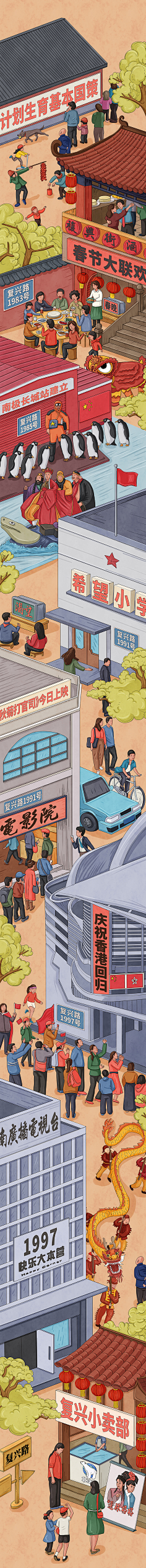 蓝胖子Doraemon采集到插画 长图