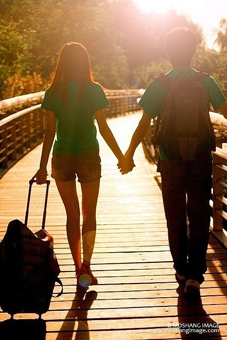 彼此的头发然后对视灿烂一笑什么都不用说就这般安静就这般美好摄影