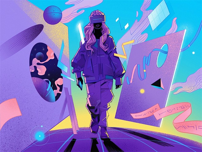 10张形态张力十足的创意扁平插画