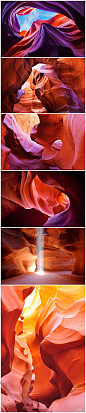 羚羊峡谷（Antelope Canyon)是世界上著名的狭缝型峡谷之一，位于美国亚利桑纳州北方。据说那是摄影人一生不可不去的景点之一，充斥着色彩与形状，无论是地质还是色彩都不可思议的，鬼斧神工