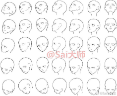 不同角度的人头 花瓣网 陪你做生活的设计师 头部结构体块详解 转需 干货