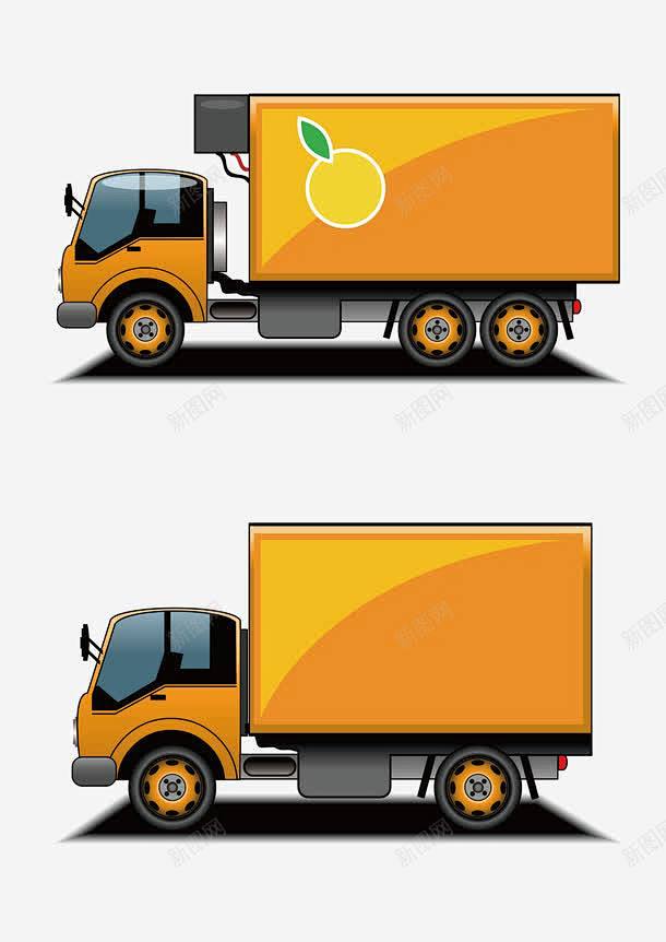 13:37:52橘黄色物流快递车 免费下载 页面网页 平面电商 创意素材卡通