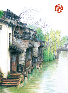 刺猬球球采集到笔尖上的建筑
