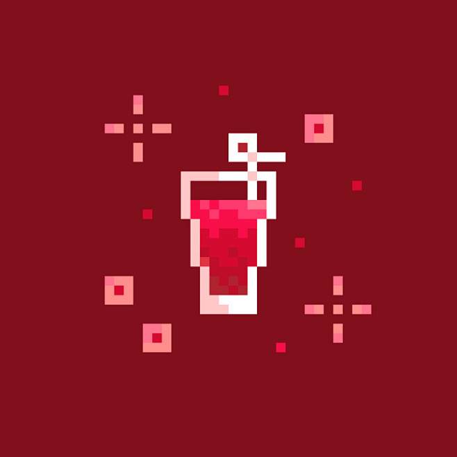 像素画真可爱按颜色整理了一下饮料系列画画用的软件dotpict6767