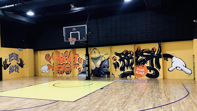 篮球馆墙绘,本视