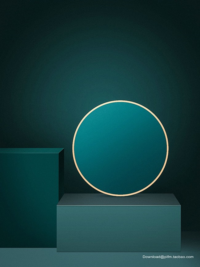 小清新c4d风格立体空间光影场景电商产品展台展示海报背景psd设计素材