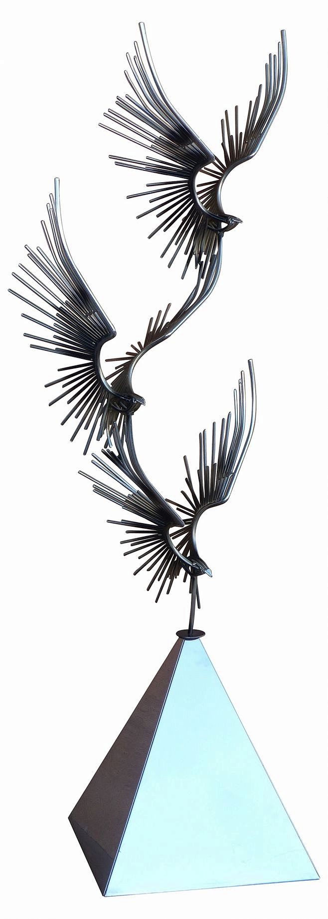 鸟在飞行中金属雕塑curtisjere现代主义北坤人素材