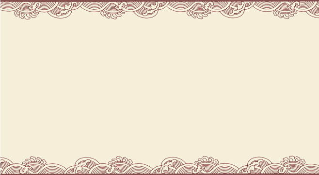 古典简洁波浪云纹背景ppt背景图片素材