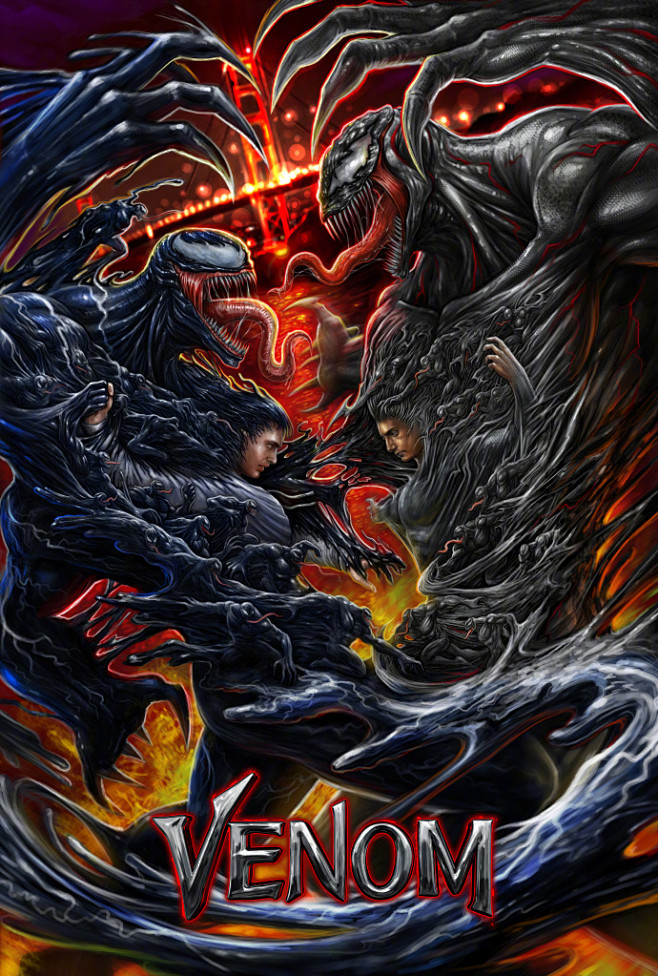 帅炸汤老湿汤姆哈迪力作毒液致命守护者曝光极清艺术海报第二弹由全球