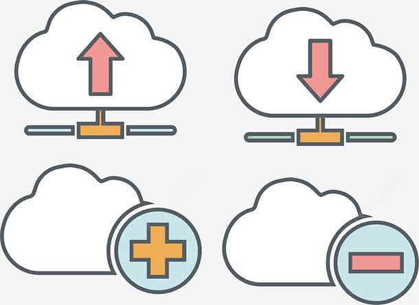 云端数据传输图标创意素材