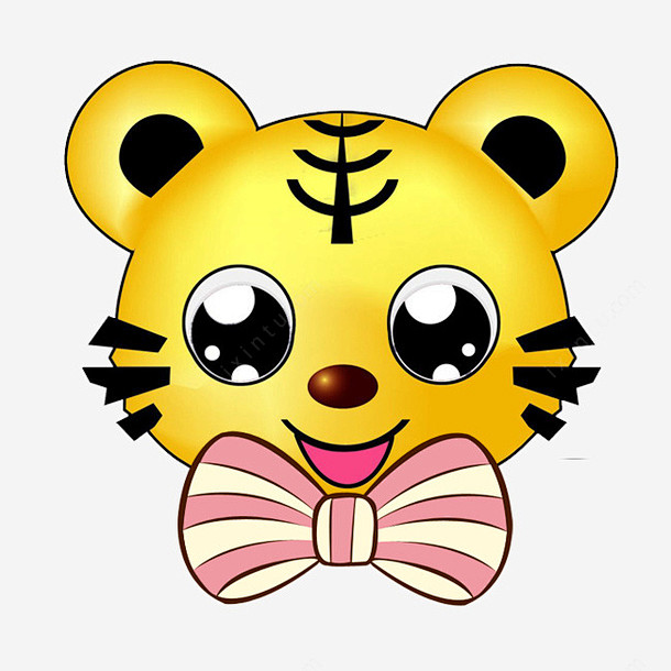 卡通老虎头png免抠素材新图网