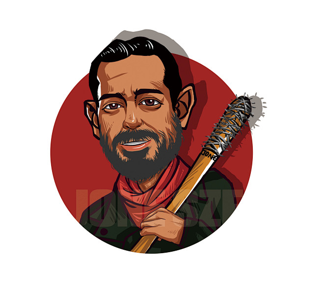 行尸走肉卡通q版形象尼根