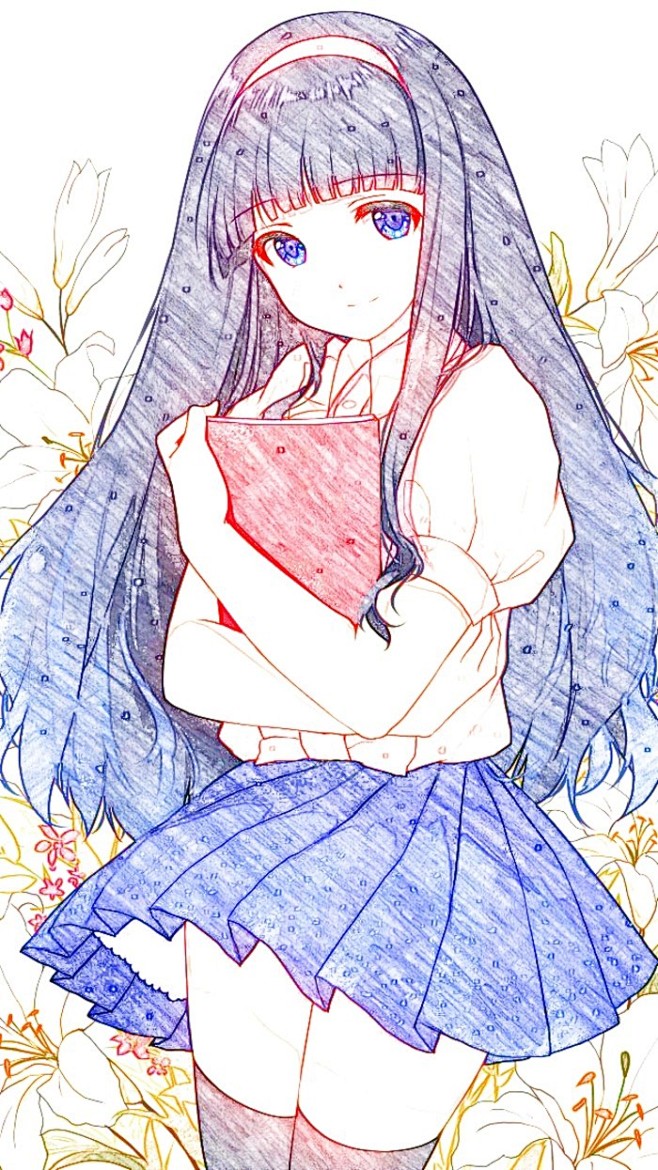 卡通 手绘人物简笔画 少女呆萌画人物 萌少女漫画人物简笔画 呆萌动漫