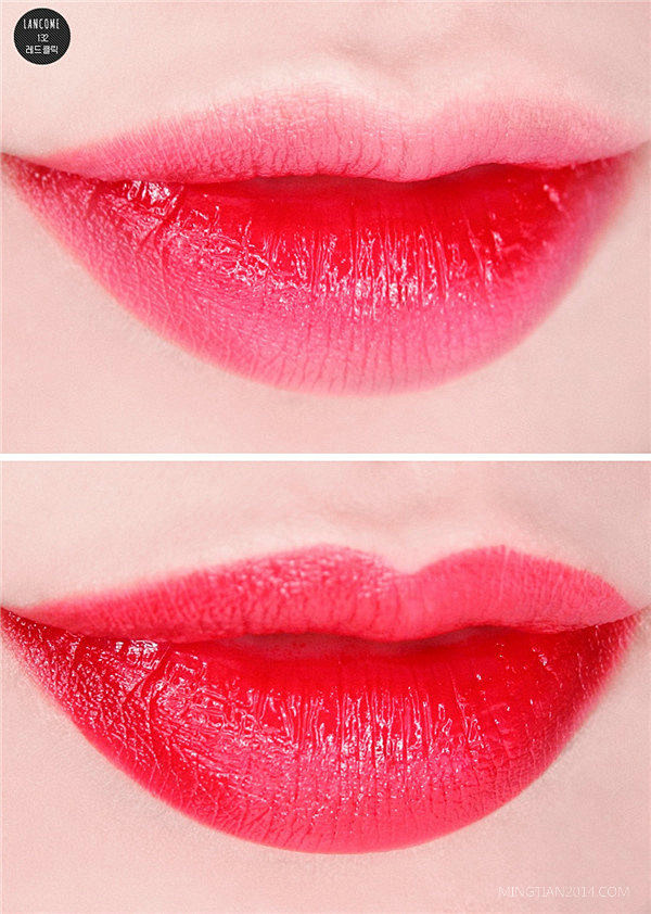 口红红唇唇膏化妆兰蔻菁纯玫瑰唇膏三种质地色系