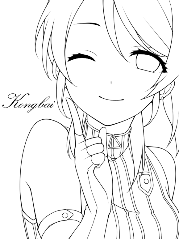 线稿漫画卡通人物绘画平面灵感素材二次元