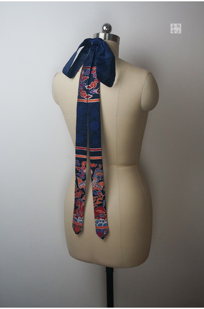 观止茶舍汉客丝路家的织金马面料子做的装饰腰带发带萌萌哒冠巾汉服团