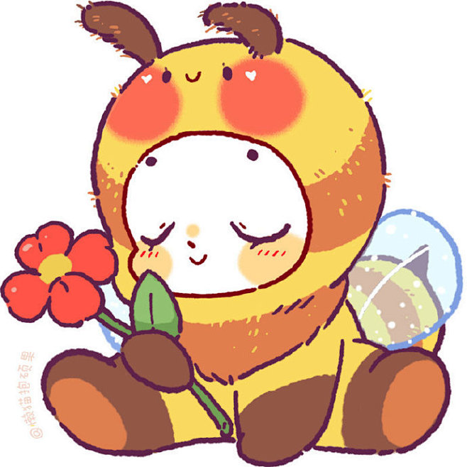 勤劳的小蜜蜂勤快可以带来财富头像日绘67676767