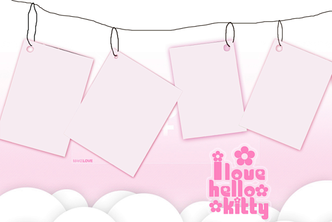 可爱相片模板psd素材下载