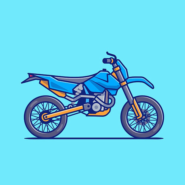 越野摩托车卡通矢量图插画矢量图素材