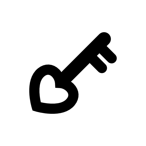 心形钥匙图标
