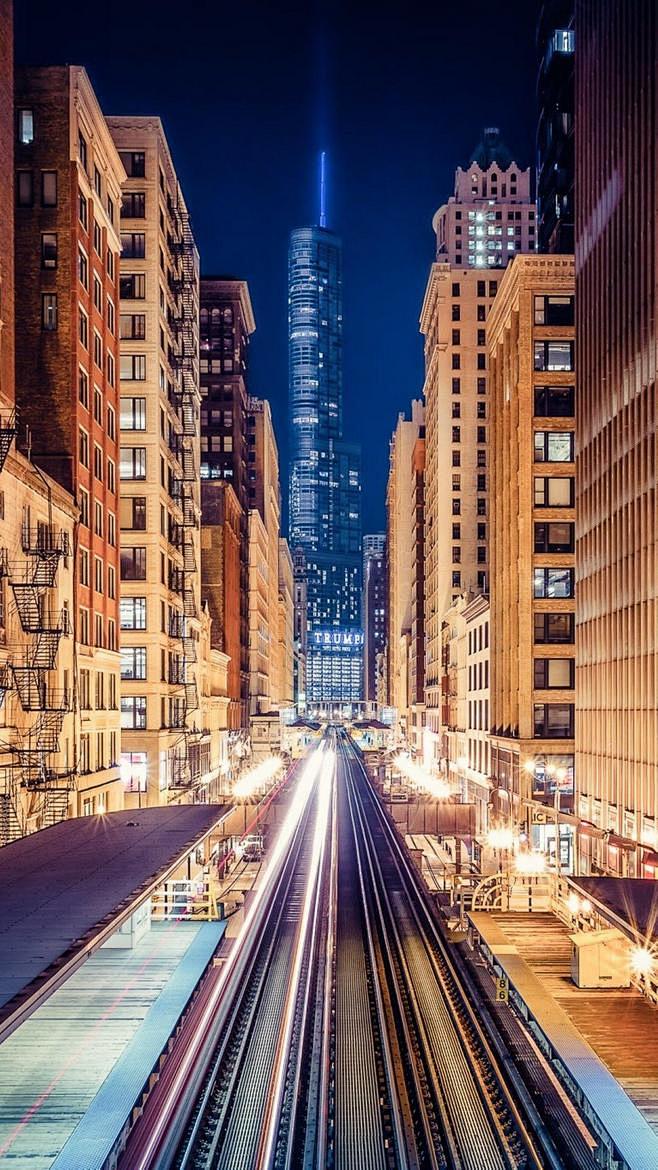 城市街道夜景灯光霓虹8