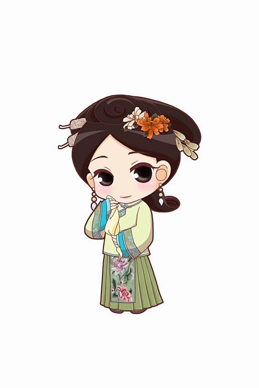 阿哥妃子可爱卡通版手机壁纸