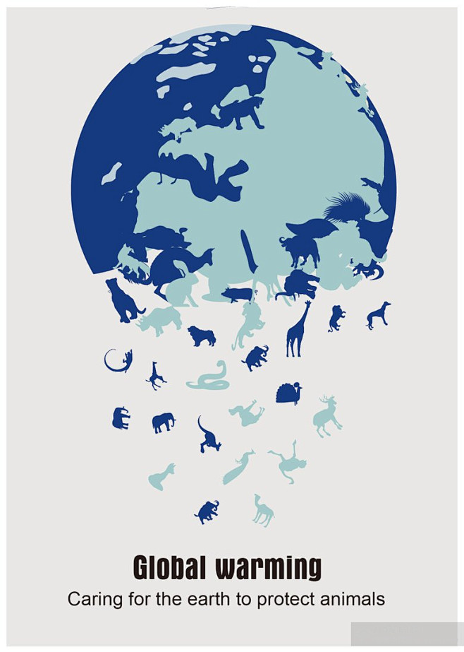 h62b-花瓣网|陪你做生活的设计师 | 全球变暖psd环保创意海报