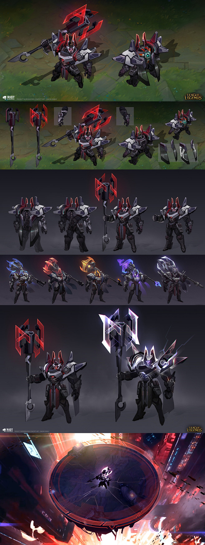 源计划超体莫德凯撒角色设计图拳头riot原画设计师西蒙杜布克画作