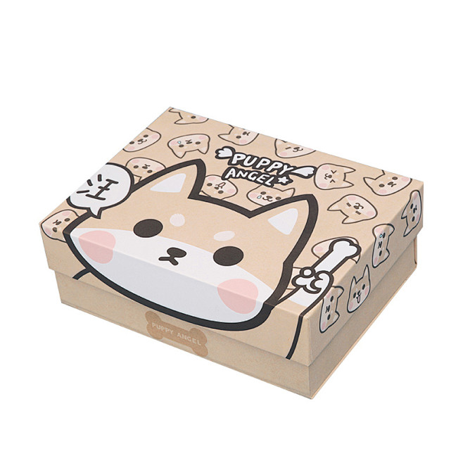 新品创意精美卡通小狗柴犬宠物礼盒包装盒礼物盒礼品盒送小孩纸盒淘宝