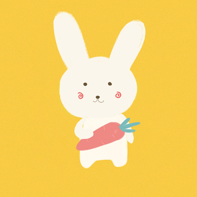 简笔画头像兔子