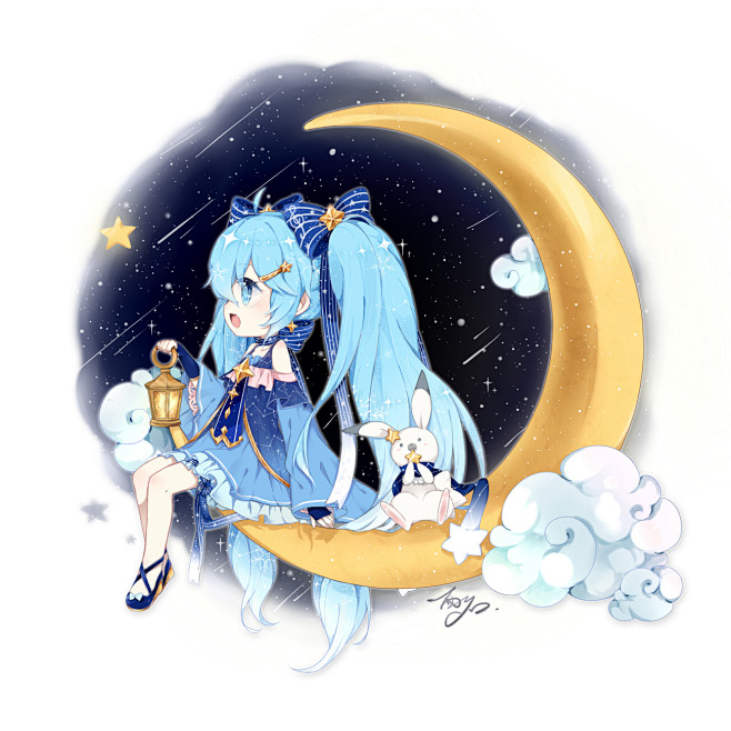 初音q版星空图片