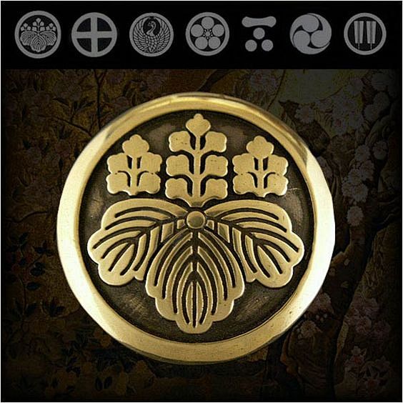 戦国武将 家紋コンチョ 真鍮 家紋 丸に五七桐samurai Family Japanese Crest Brass Concho Wild Hearts Leather Silver Http Item Rakuten Co Jp Auc Wildhearts Cc2218