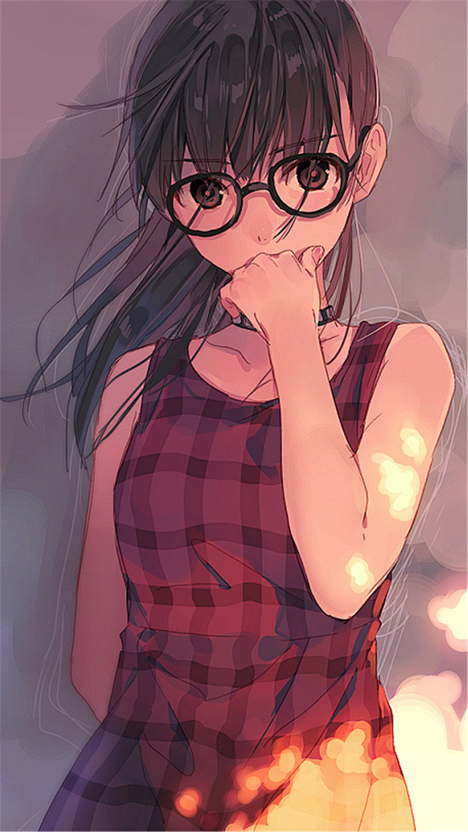 甜美可爱的动漫美少女手机高清壁纸