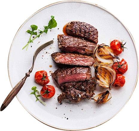 餐饮西餐牛排番茄免抠png素材