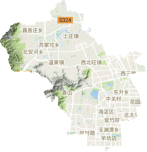 北京市海淀区乡镇地图图片