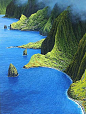 描述： 莫洛凯岛(Molokai )，亦译毛洛开岛。莫洛凯岛北面的海岸是夏威夷群岛中受破坏最小的海岸，未被污染的独特的黑色沙滩，海岸边林立着悬崖峭壁，包括全世界最高的海崖，还有天然剧场般的怀洛（Wailau）峡谷也保持了最原始的风貌。

