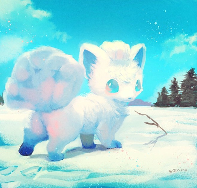 精灵宝可梦冰六尾p站まにの