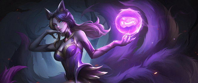 lol英雄联盟九尾妖狐永恒之森同人阿狸带鱼屏壁纸