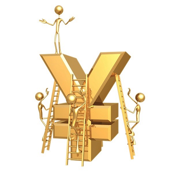 高清金色3d小人与金钱图片