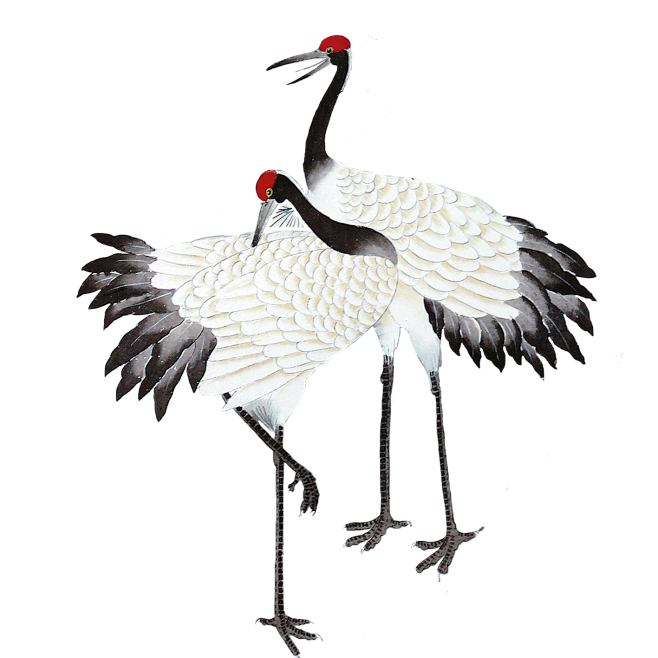 水墨中国风仙鹤