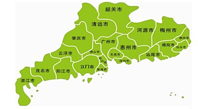 广东省地图白底图片