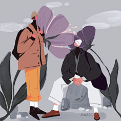 骑菠萝采集到穿搭/人物插画