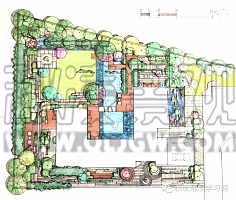 tt5nOX5x采集到庭院景观设计彩平面图