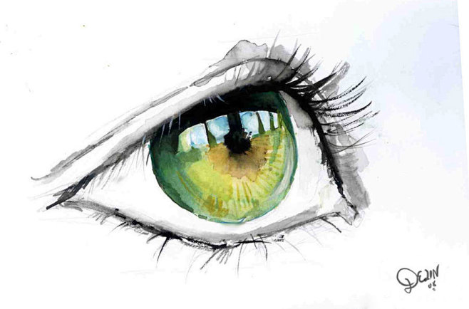 watercolour eyes图片
